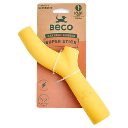 Beco Hundespielzeug Super Stick aus Naturkautschuk Gelb – Bild 1 von 4