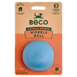 Beco Hundespielzeug Wackelball aus Naturkautschuk Blau – Bild 1 von 7
