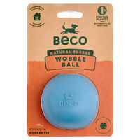 Produktbild von Beco Hundespielzeug Wackelball aus Naturkautschuk Blau