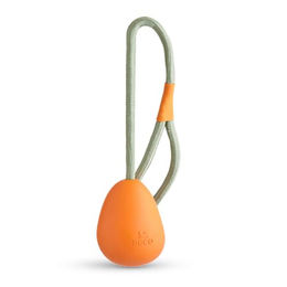 Beco Hundespielzeug Wurfspielzeug aus Naturkautschuk mit Seil in Orange – Bild 1 von 5