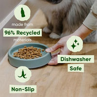 Produktbild von Beco Katzennapf aus recyceltem Kunststoff mit rutschfester Gummiunterseite in Rosa
