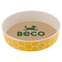 Produktbild von Beco Katzennapf Classic Bamboo Bowl Bienenwaben aus Bambus Gelb XS - 200 ml