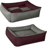 Produktbild von BedDog 2in1 Hundebett MAX Quattro aus Cordura in Cherry-Rock Bordeaux-Grau Größe L - 1 Stk.