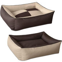 Produktbild von BedDog 2in1 Hundebett MAX Quattro aus Cordura, waschbares Hundesofa für drinnen und draußen, Größe L, Melange Beige-Braun