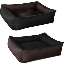 BedDog 2in1 Hundebett MAX Quattro aus Cordura, waschbares Hundesofa für drinnen und draußen, Größe M, Mocca schwarz-braun – Bild 1 von 7