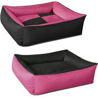 Produktbild von BedDog 2in1 Hundebett MAX Quattro XXL Hundesofa aus Cordura für Riesenrassen Pink-Schwarz