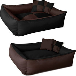 Produktbild von BedDog 2in1 Hundebett und Hundekissen mit Rand in Braun waschbar