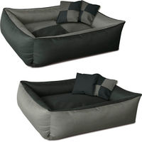 Produktbild von BedDog 2in1 Hundebett und Hundekissen mit Rand in Grau waschbar