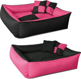 Produktbild von BedDog 2in1 Hundebett und Hundekissen mit Rand in Rosa