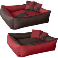 Produktbild von BedDog 2in1 Hundebett und Hundekissen mit Rand in Rot