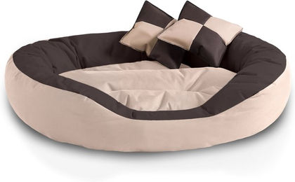 BedDog 4in1 Hundebett SABA großes Hundekörbchen abwischbar in Beige – Bild 1 von 1