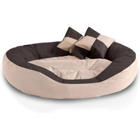 Produktbild von BedDog 4in1 Hundebett SABA großes Hundekörbchen abwischbar in Beige
