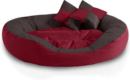 BedDog 4in1 Hundebett SABA großes Hundekörbchen abwischbar Rot – Bild 1 von 1
