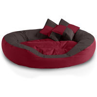 Produktbild von BedDog 4in1 Hundebett SABA großes Hundekörbchen abwischbar Rot