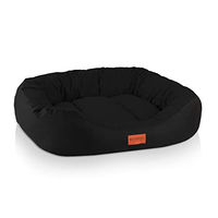 Produktbild von BedDog Hundebett für mittelgroße Hunde in Schwarz aus Alicante-Gewebe mit Gelenksupport