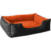 Produktbild von BedDog Hundebett LUPI Hundesofa Hundekissen orange waschbar