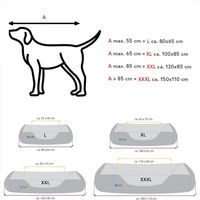 Produktbild von BedDog Hundebett MAX XXL Hundekissen für große Hunde in Anthrazit mit abziehbarem waschbarem Bezug aus Cordura