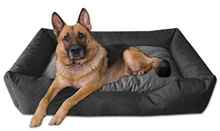 BedDog Hundebett Mimi braun Größe M aus Cordura und Microfaser-Velours waschbares Hundesofa für innen und außen - 1 Stk. – Bild 1 von 3