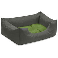 Produktbild von BedDog Hundebett Mimi Hundesofa aus Cordura und Microfaser-Velours grau-grün Größe S