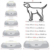 Produktbild von BedDog Hundebett Mimi Hundesofa aus Cordura und Microfaser-Velours grau-rot Größe L