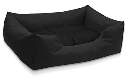 BedDog Hundebett Mimi Hundesofa aus Cordura und Microfaser-Velours in Schwarz Größe M – Bild 1 von 6