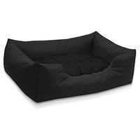 Produktbild von BedDog Hundebett Mimi Hundesofa aus Cordura und Microfaser-Velours in Schwarz Größe M