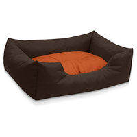 Produktbild von BedDog Hundebett Mimi Hundesofa aus Cordura und Microfaser-Velours waschbar braun-orange Größe M - 1 Stk.