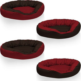 Produktbild von BedDog Hundebett SUNNY 4in1 Hundekissen mit Rand waschbar in Rot