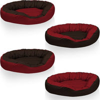 Produktbild von BedDog Hundebett SUNNY 4in1 Hundekissen mit Rand waschbar in Rot