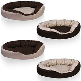 BedDog Hundebett Sunny 4in1 Hundekörbchen aus Cordura für drinnen und draußen L Beige-Braun – Bild 1 von 8