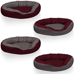 BedDog Hundebett Sunny Hundekörbchen aus Cordura in Größe L Cherry-Rock Bordeaux/grau – Bild 1 von 7