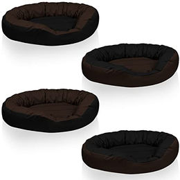 BedDog Hundebett Sunny Hundekörbchen aus Cordura waschbar Größe L Schwarz Braun – Bild 1 von 7