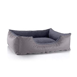 BedDog Hundebett Teddy aus Cordura und Microfaser-Velours in Grau Größe L – Bild 1 von 5