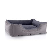 Produktbild von BedDog Hundebett Teddy aus Cordura und Microfaser-Velours in Grau Größe L