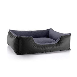 BedDog Hundebett Teddy Hundesofa aus Cordura und Microfaser-Velours in Schwarz-Grau Größe L – Bild 1 von 10