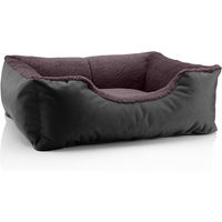 Produktbild von BedDog Hundebett TEDDY Plüsch Hundesofa mit Rand in Schwarz und waschbarem Hundekissen