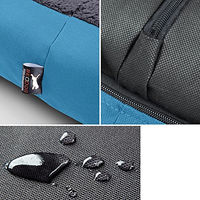 Produktbild von BedDog Hundebett Velours für kleine Hunde mit abziehbarer waschbarer Bezug Grau-Blau Größe S
