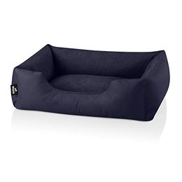 BedDog Hundebett Zara Hundekissen aus Velours für kleine Hunde Blau Größe S - 1 Stk. – Bild 1 von 7
