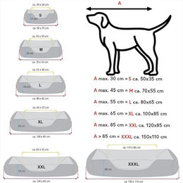 BedDog Hundebett Zara Hundekissen aus Velours für kleine Hunde Grau S – Bild 1 von 7