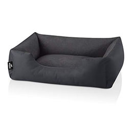 BedDog Hundebett Zara Hundekissen aus Velours in Grau für kleine Hunde Größe S - 1 Stk. – Bild 1 von 3