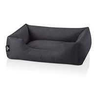 Produktbild von BedDog Hundebett Zara Hundekissen aus Velours in Grau für kleine Hunde Größe S - 1 Stk.