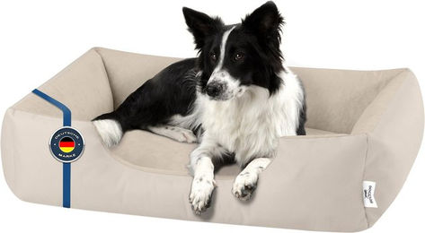 Produktbild von BedDog Hundebett ZARA Hundekissen in Beige mit waschbarem Bezug