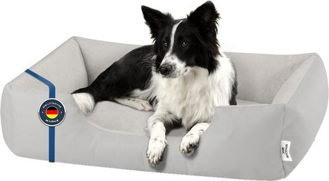 Produktbild von BedDog Hundebett ZARA Hundekissen in Grau mit waschbarem Bezug