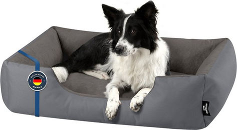 Produktbild von BedDog Hundebett ZARA Hundekissen in Grau mit waschbarem Bezug