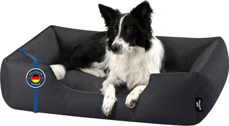 Produktbild von BedDog Hundebett ZARA Hundekissen in Schwarz mit waschbarem Bezug