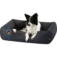 Produktbild von BedDog Hundebett ZARA Hundekissen in Schwarz mit waschbarem Bezug