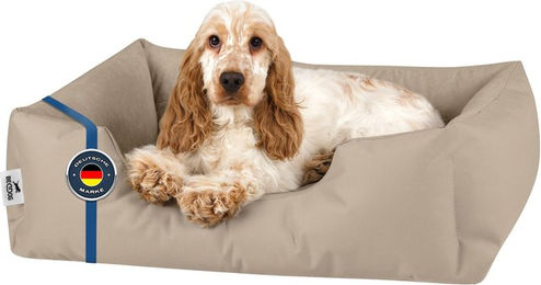 Produktbild von BedDog Hundekissen ZARA Hundebett in Beige mit waschbarem Bezug