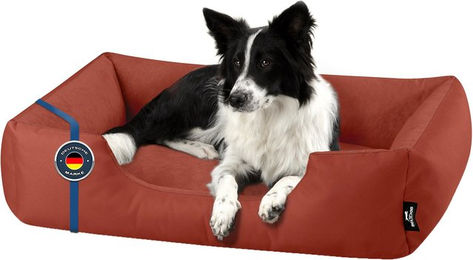 Produktbild von BedDog Hundekissen ZARA Hundebett in Rot mit waschbarem Bezug