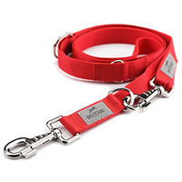 Produktbild von BedDog Hundeleine Willy Doppelleine verstellbar Rot 2m - 2 m