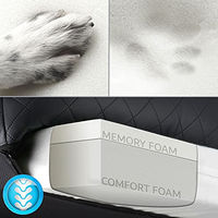 Produktbild von BedDog Premium Orthopädisches Hundebett WUFFI aus Kunstleder mit abnehmbarem Bezug in Melange Beige/Braun Größe L